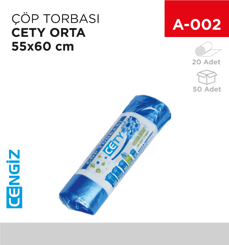 ÇÖP TORBASI ORTA CETY 55*60 CM
