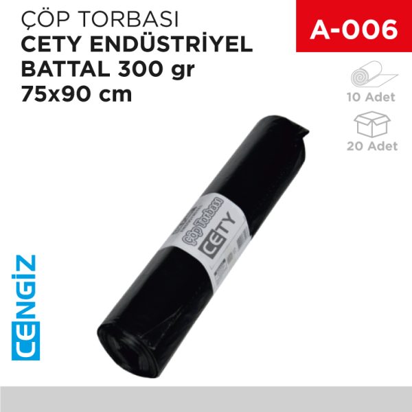 ÇÖP TORBASI BATTAL END.300 GR CETY 75*90 CM
