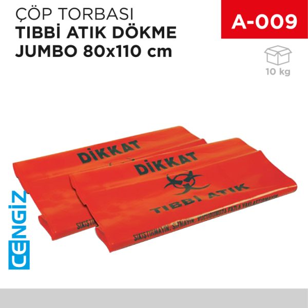 ÇÖP TORBASI TIBBİ ATIK DÖKME JUMBO 80*110 CM