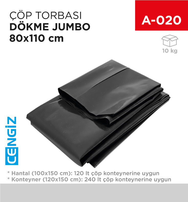 ÇÖP TORBASI JUMBO DÖKME 80*110 CM