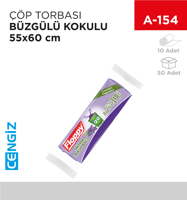 ÇÖP TORBASI BÜZGÜLÜ KOKULU 55*60 CM (834)