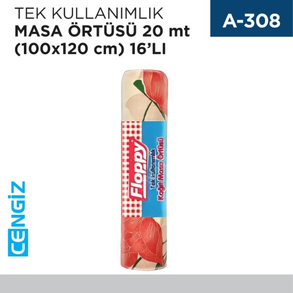TEK KULLANIMLIK MASA ÖRTÜSÜ 20 MT (100*120) 16LI