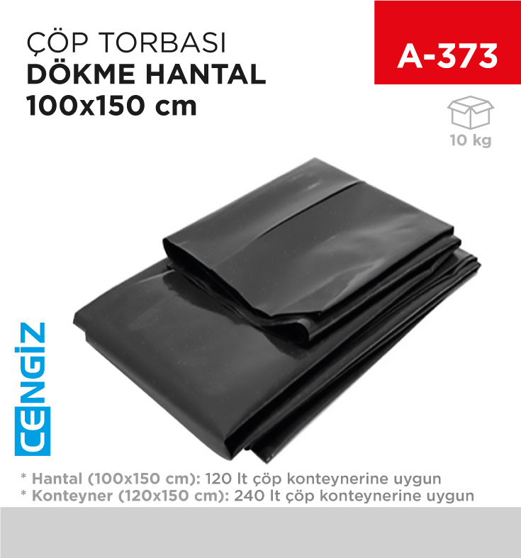 ÇÖP TORBASI HANTAL DÖKME 100*150 CM