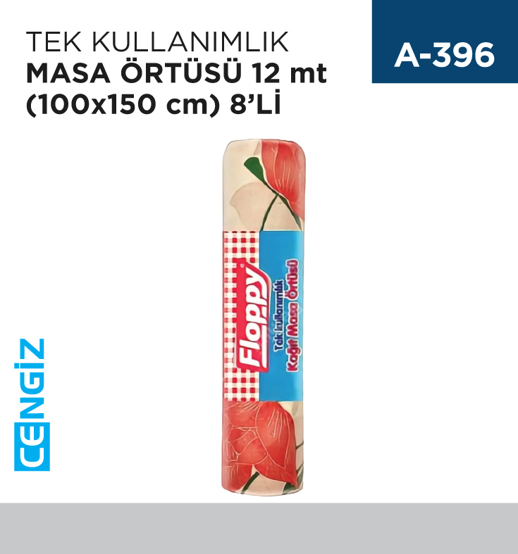 TEK KULLANIMLIK MASA ÖRTÜSÜ 12 MT (100*150) 8Lİ