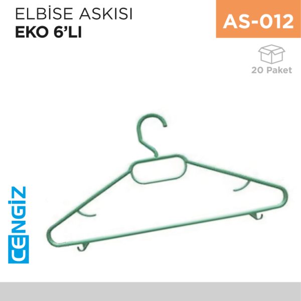 ELBİSE ASKISI EKO 6LI