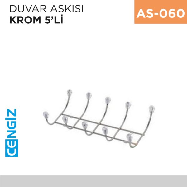 DUVAR ASKISI KROM 5Lİ (KA05)