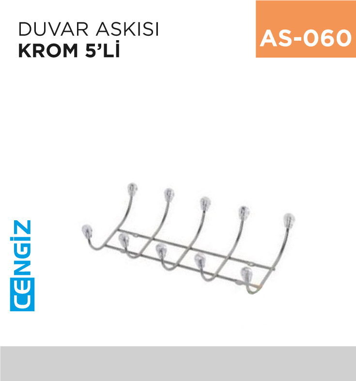 DUVAR ASKISI KROM 5Lİ (KA05)
