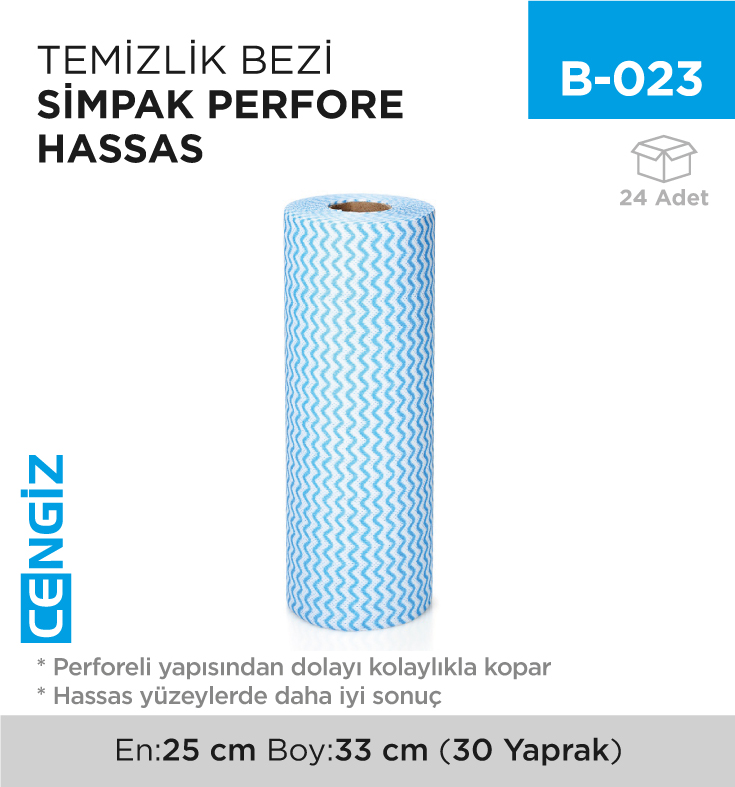 TEMİZLİK BEZİ SİMPAK PERFORE HASSAS (2559)