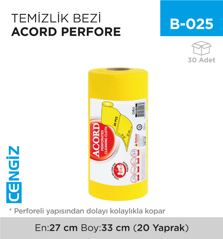 TEMİZLİK BEZİ ACORD PERFORE (879)