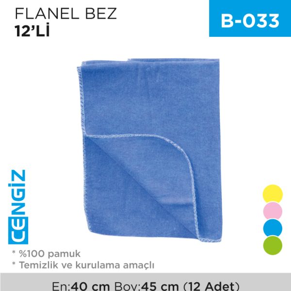 +FLANEL BEZ PAKETLİ (12 Lİ)