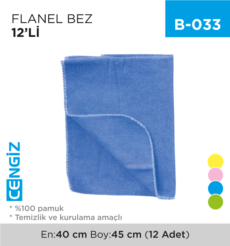 +FLANEL BEZ PAKETLİ (12 Lİ)