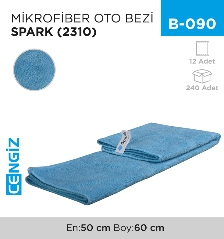 MİKROFİBER OTO BEZİ SPARK 50*60 CM (2310)