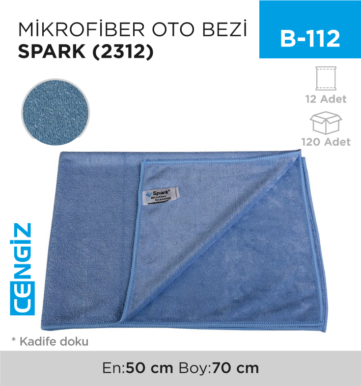 MİKROFİBER OTO BEZİ SPARK (KADİFE) (2312)