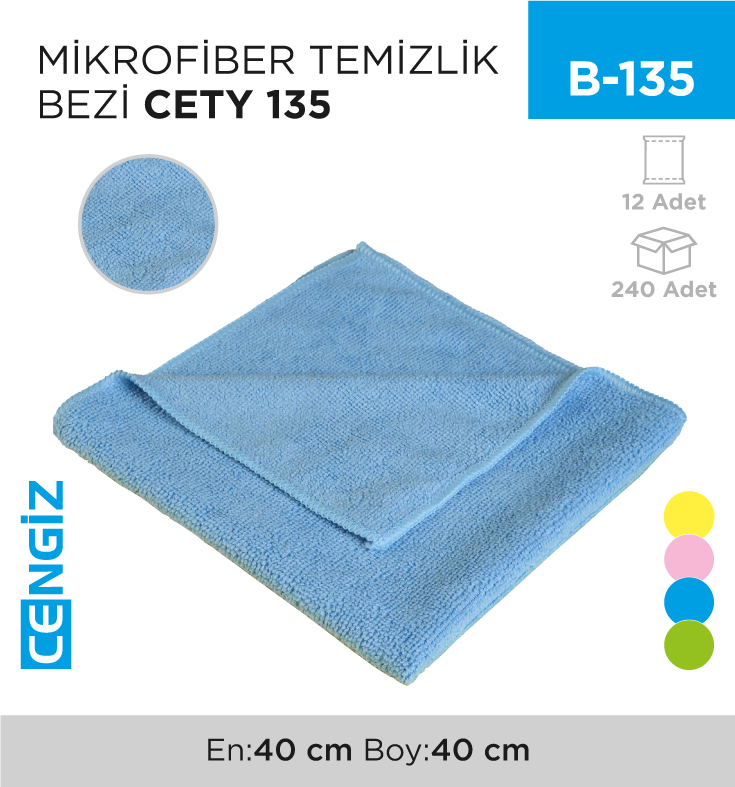 MİKROFİBER TEMİZLİK BEZİ CETY 135 (LINEX)