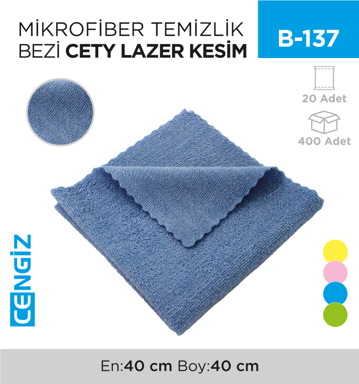 MİKROFİBER TEMİZLİK BEZİ CETY LAZER KESİM