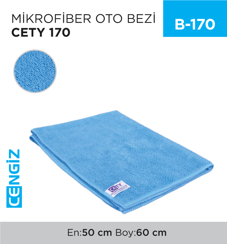 MİKROFİBER OTO BEZİ CETY 170 (RND-09)