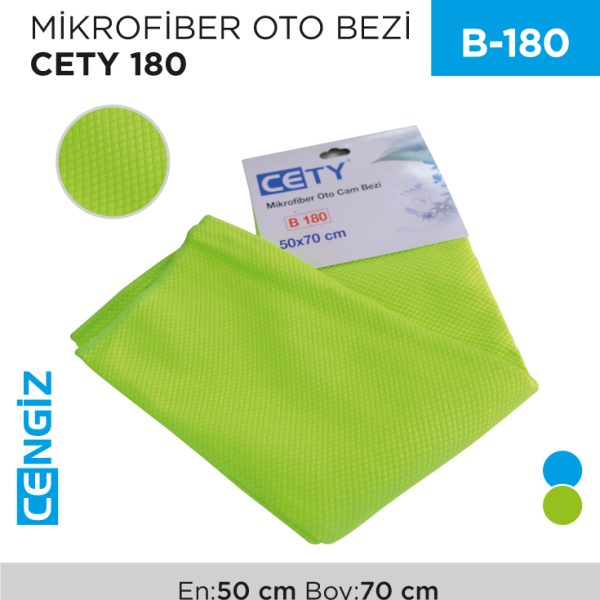 MİKROFİBER OTO BEZİ CETY 180 (50*70 CM) ( BAKLAVA DESEN )