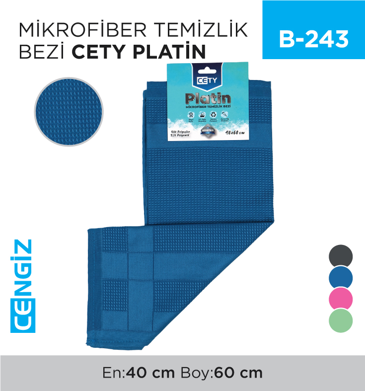 MİKROFİBER TEMİZLİK BEZİ CETY PLATİN