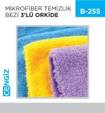 MİKROFİBER TEMİZLİK BEZİ 3LÜ ORKİDE (32*32 CM) (A07-3232-250)