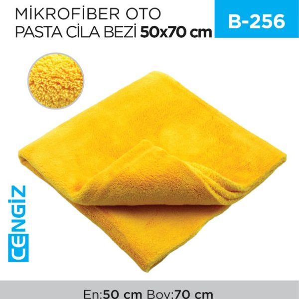 +MİKROFİBER OTO PASTA CİLA BEZİ 50*70 CM
