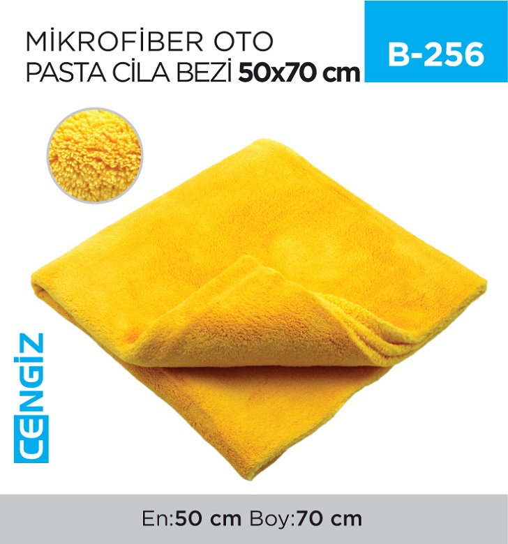 +MİKROFİBER OTO PASTA CİLA BEZİ 50*70 CM