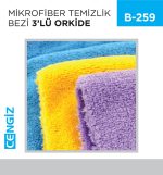 MİKROFİBER TEMİZLİK BEZİ 3LÜ ORKİDE (30*40 CM)(A07-4030-250)