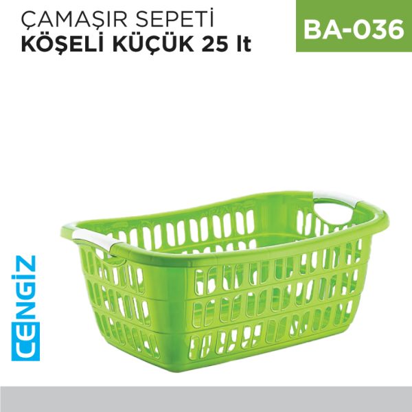 ÇAMAŞIR SEPETİ KÖŞELİ KÜÇÜK (25 LT)(E-290)