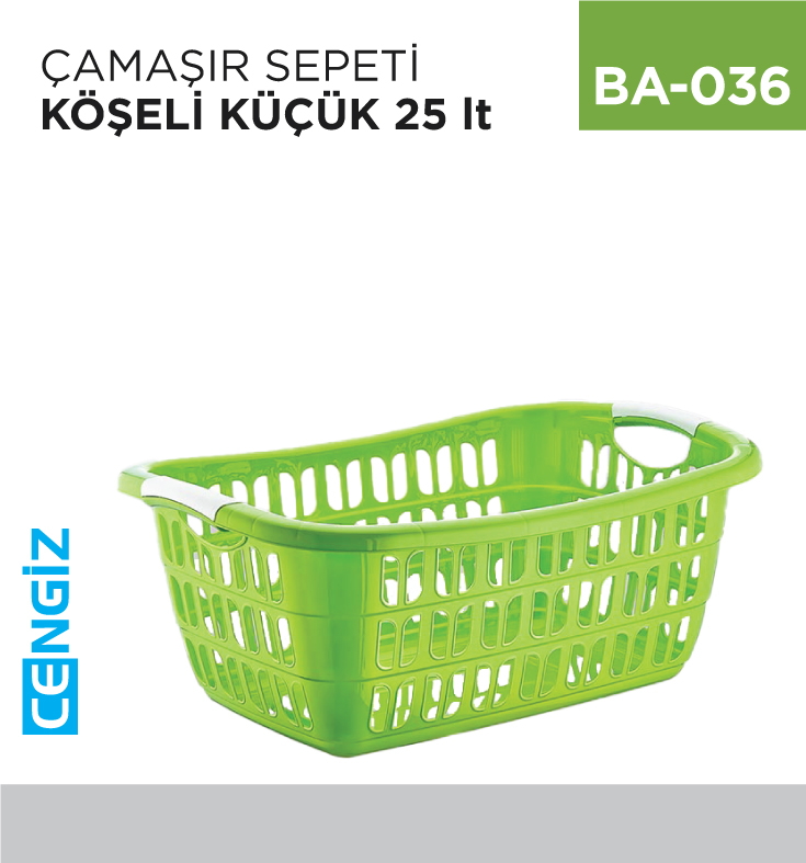 ÇAMAŞIR SEPETİ KÖŞELİ KÜÇÜK (25 LT)(E-290)