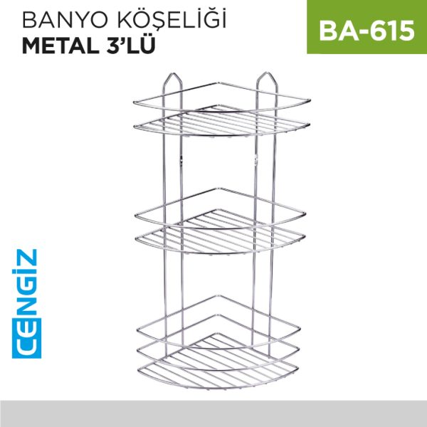 BANYO KÖŞELİĞİ METAL 3LÜ
