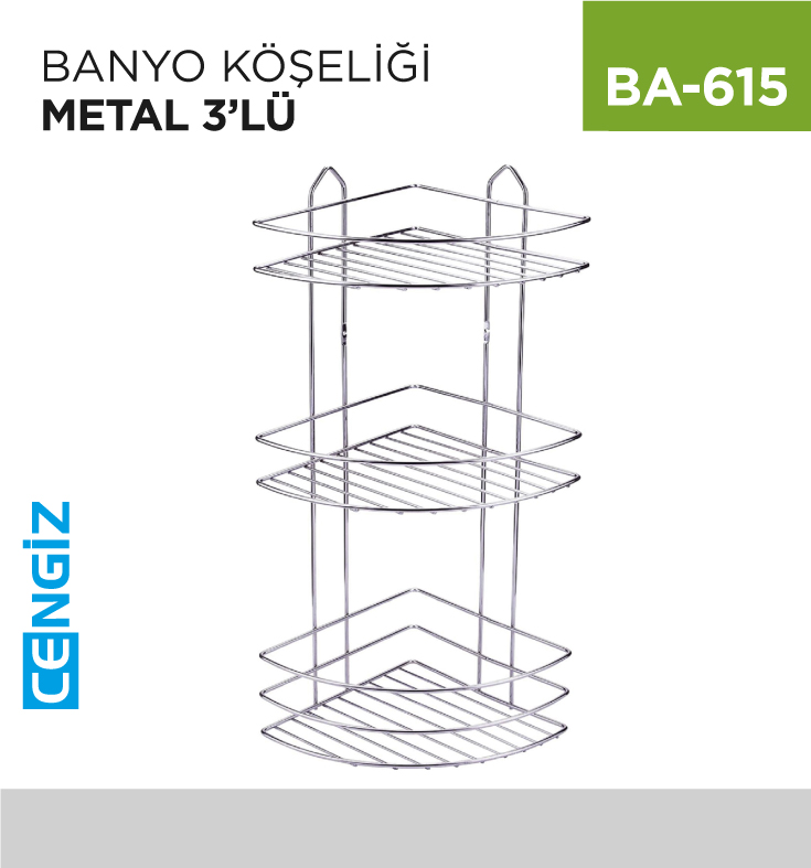 BANYO KÖŞELİĞİ METAL 3LÜ