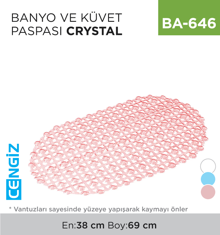 BANYO VE KÜVET PASPASI D.DÖRTGEN 38CM*69CM (SERMAT)