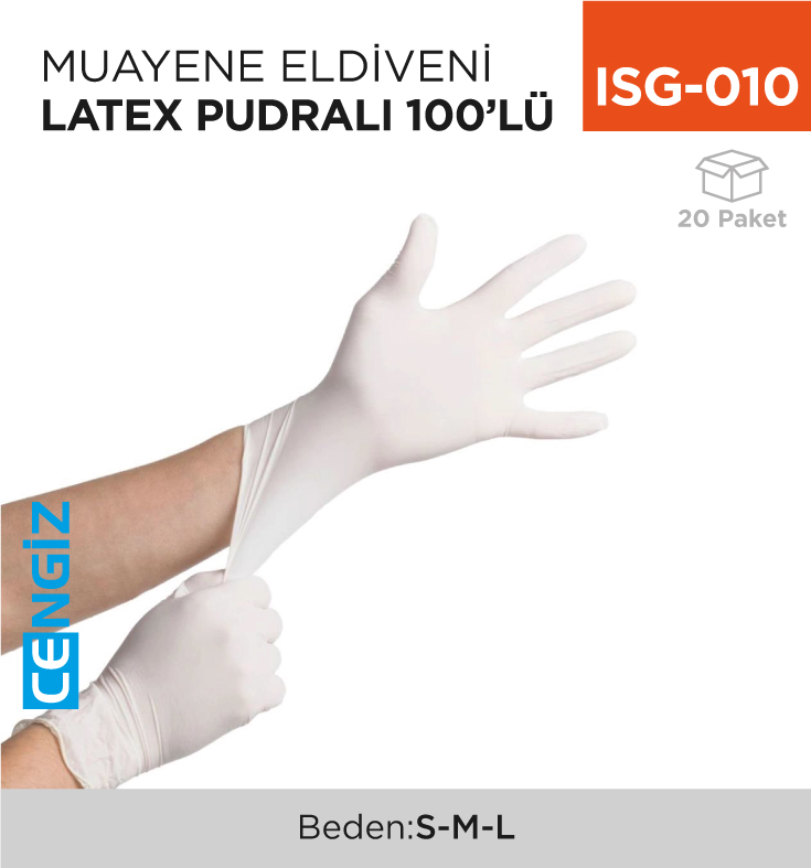 MUAYENE ELDİVENİ LATEX PUDRALI 100LÜ