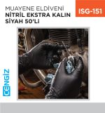 MUAYENE ELDİVENİ NİTRİL EKS.TİTAN KALIN SİYAH 50Lİ