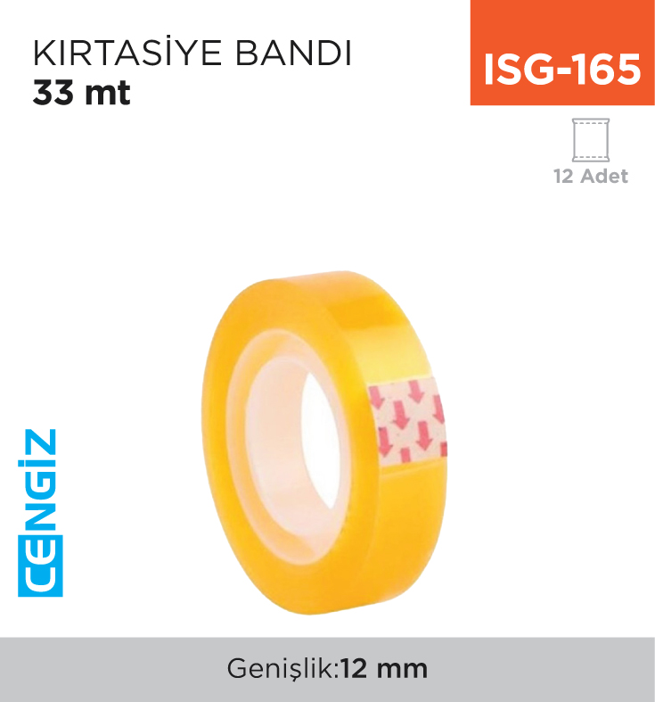 KIRTASİYE BANDI 12 MM*33 MT