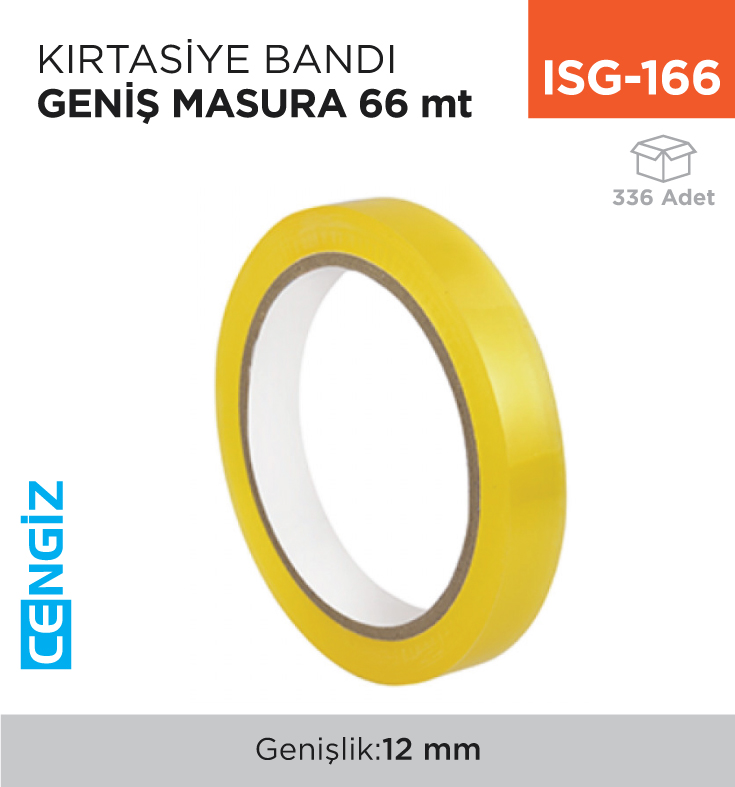 KIRTASİYE BANDI GENİŞ MASURA 12 MM*66 MT