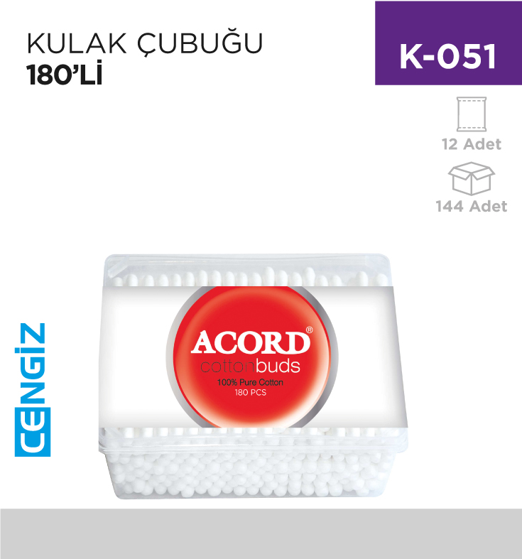 KULAK ÇUBUĞU 180Lİ (KARE KUTU)