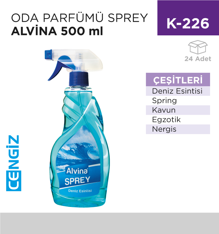 ODA PARFÜMÜ SPREY ALVİNA 500 ML