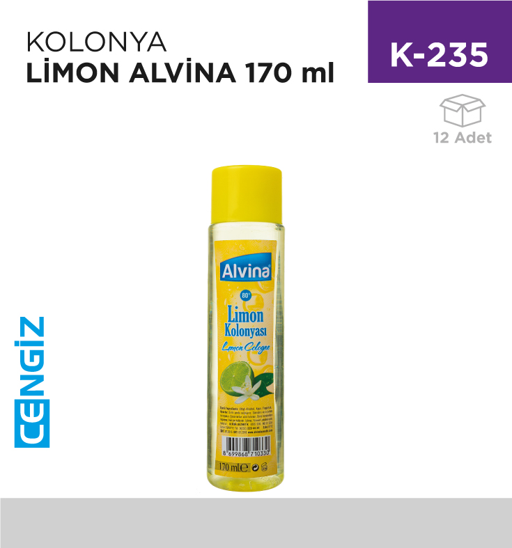 KOLONYA LİMON ALVİNA 200 ML