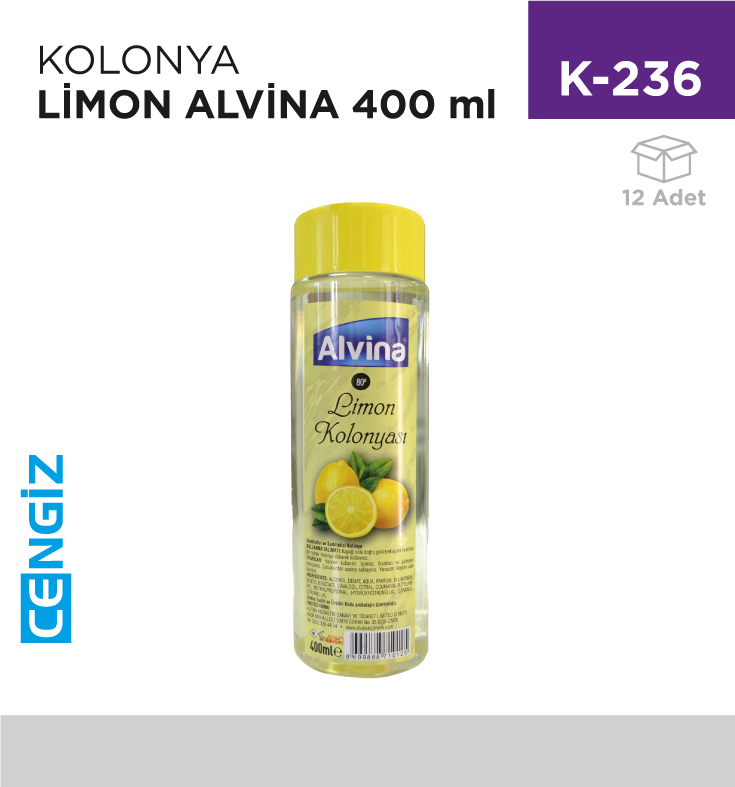 KOLONYA LİMON ALVİNA 400 ML