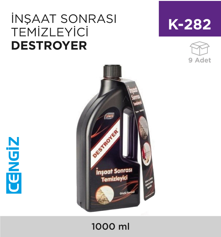 İNŞAAT SONRASI TEMİZLEYİCİ DESTROYER 1000 ML