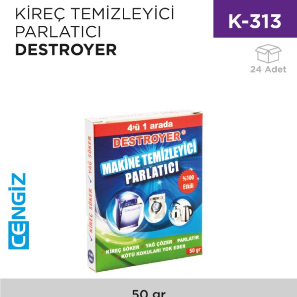 KİREÇ TEMİZLEYİCİ PARLATICI DESTROYER 50 GR