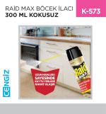 RAİD MAX  BÖCEK İLACI 300 ML KOKUSUZ (683819)