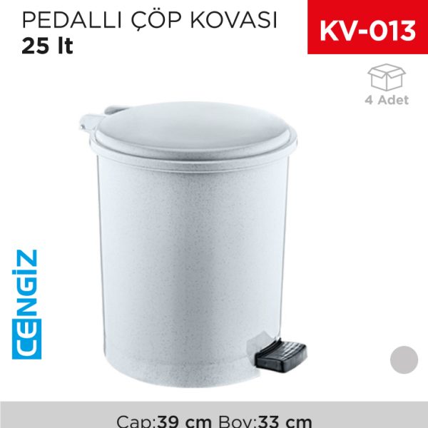 PEDALLI ÇÖP KOVASI 25 LT ŞENYAYLA EKO