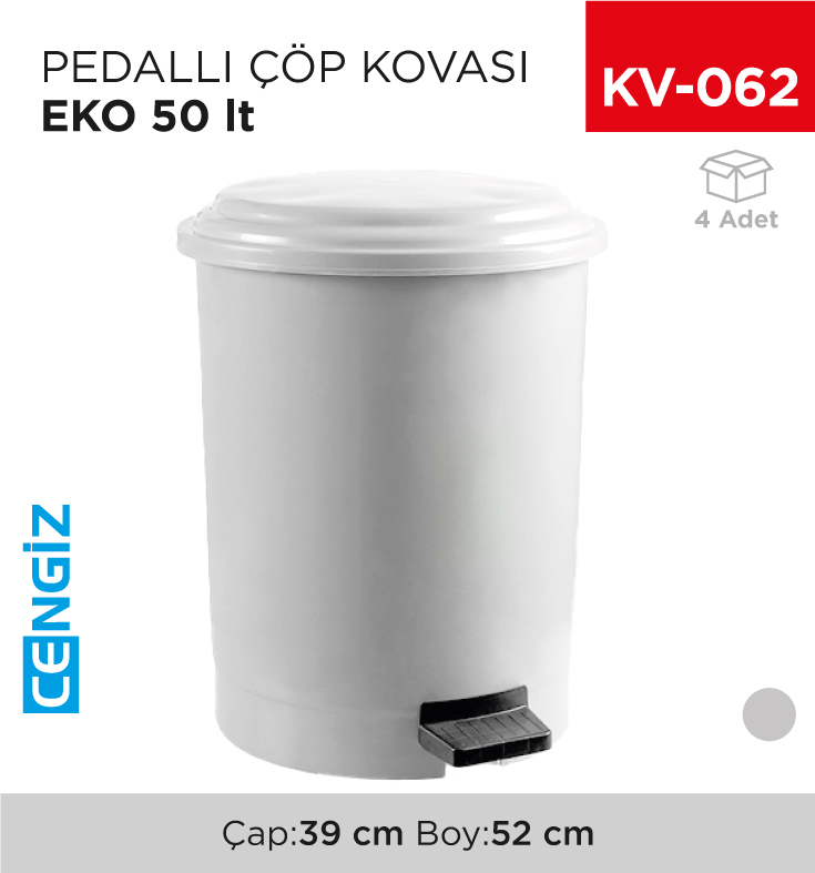 PEDALLI ÇÖP KOVASI EKO 50 LT ( A FORM)