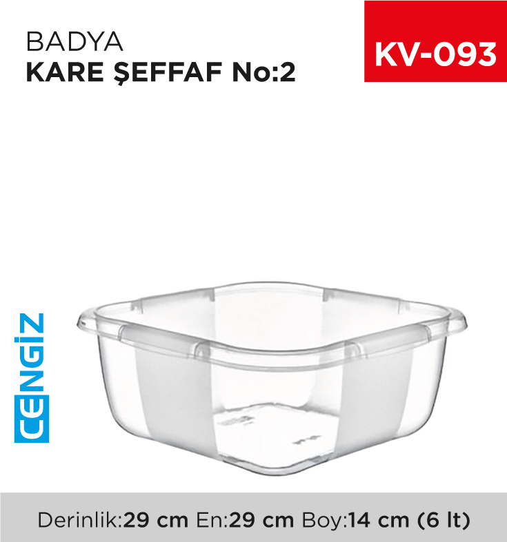 BADYA KARE ŞEFFAF NO:2 (6 LT) (E-165)
