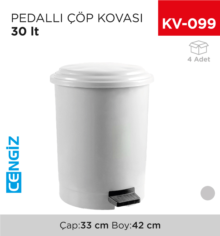 PEDALLI ÇÖP KOVASI 30 LT (AFORM)