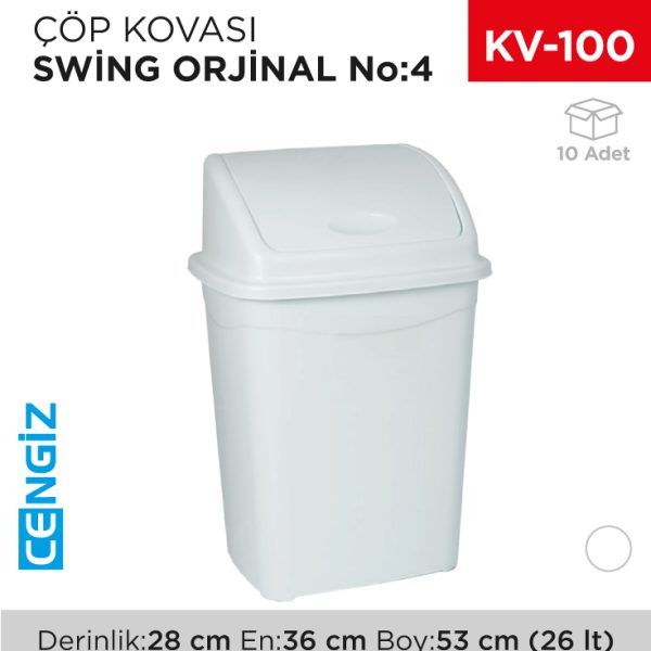 SWİNG ÇÖP KOVASI NO:4 ORJİNAL (26 LT) (UP 119)