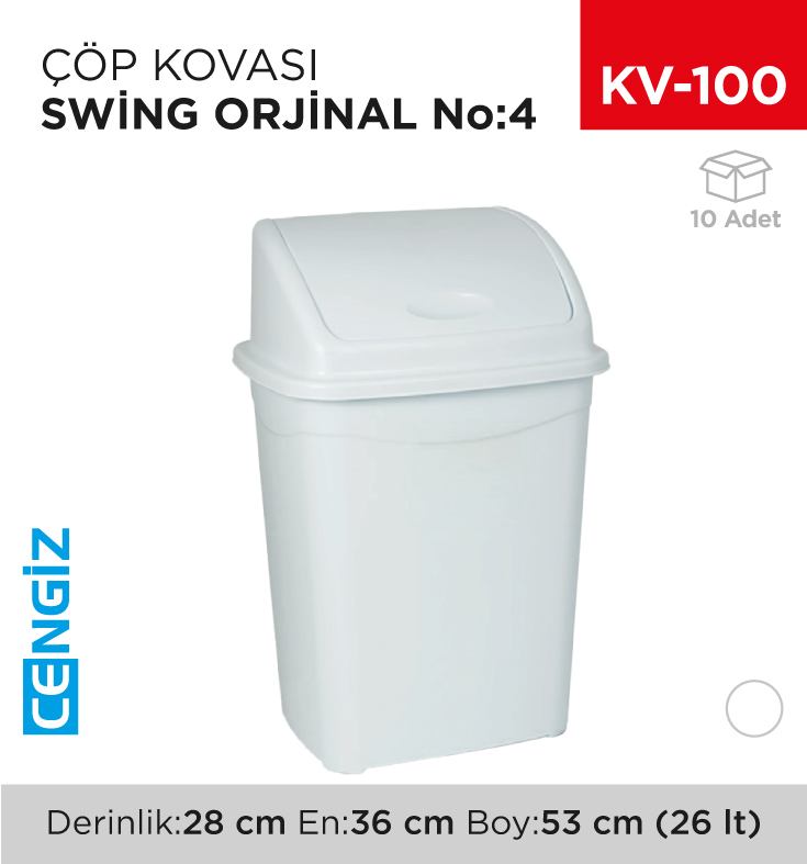 SWİNG ÇÖP KOVASI NO:4 ORJİNAL (26 LT) (UP 119)