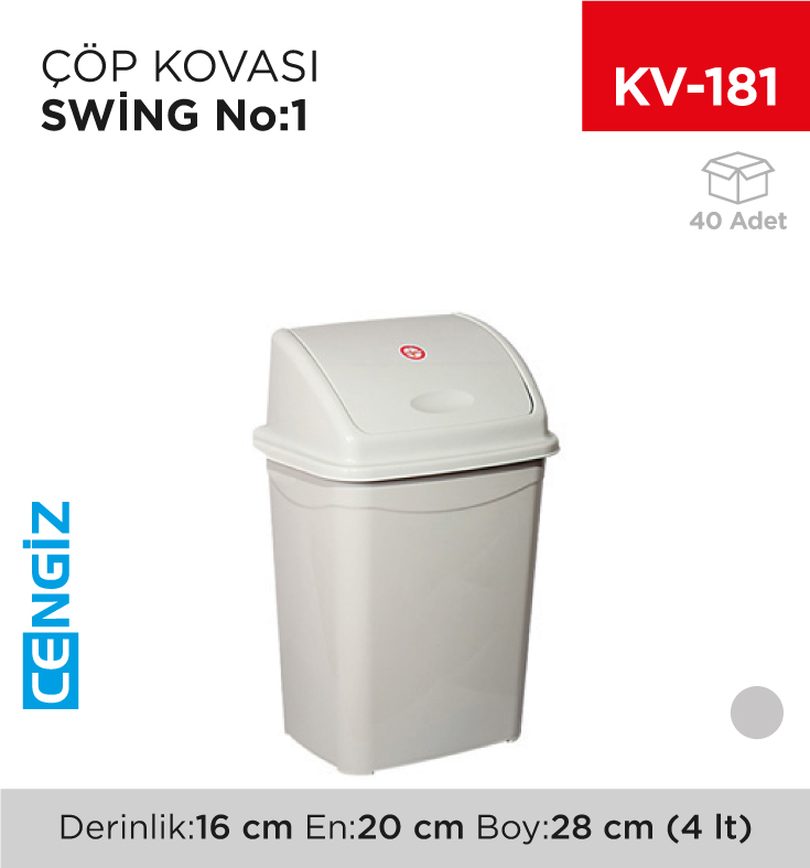 SWİNG ÇÖP KOVASI NO:1 (4 LT) (UP 114)