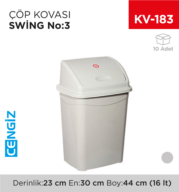 SWİNG ÇÖP KOVASI NO:3 (16 LT) (UP 118)